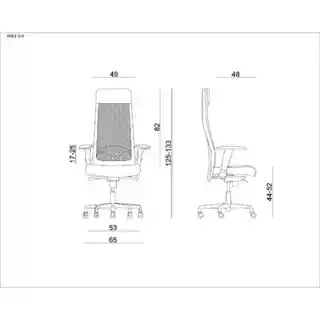 Unique fotel biurowy ARES Soft HL skóra naturalna czarna, regulacja wysokości, podłokietniki, nowoczesny design