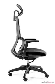 Unique Fotel Biurowy Elegance Obrotowy Czarne Krzesło Ergonomiczne do Biura
