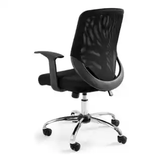Unique fotel biurowy MOBI czarny, ergonomiczny, regulacja wysokości, obrotowy, z podłokietnikami, skóra ekologiczna, stabilna podstawa, nowoczesny design