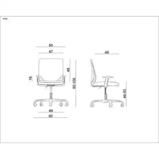 Unique fotel biurowy MOBI czarny, ergonomiczny, regulacja wysokości, obrotowy, z podłokietnikami, skóra ekologiczna, stabilna podstawa, nowoczesny design
