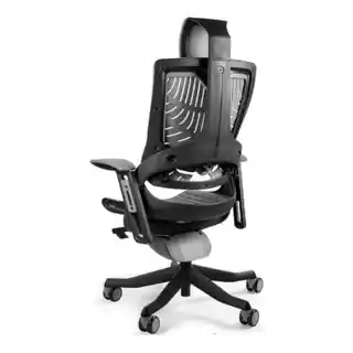 Unique Fotel Biurowy Wau 2 Elastomer Szary ergonomiczny, obrotowy, komfortowe siedzisko, regulacja wysokości, czarno-szary
