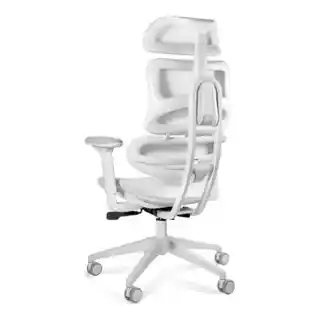 ERGOTECH Unique fotel biurowy ergonomiczny biały nylonowa konstrukcja
