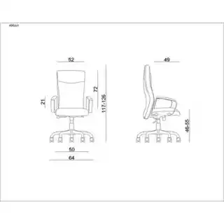 Unique Fotel gabinetowy Adella czarny skóra, regulacja wysokości, podłokietniki, ergonomiczny, wysokiej jakości eko-skóra