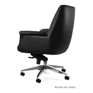 Unique Fotel Obrotowy Apus Low Czarny Ekoskóra