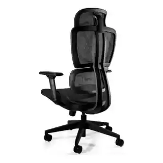Unique fotel obrotowy Deal czarny siatka ergonomiczny z wysuwem siedziska