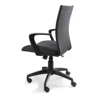 Unique fotel obrotowy Millo czarny, ergonomiczny, regulacja wysokości, podłokietniki, piankowe siedzisko, czarna tapicerka, mechanizm tilt