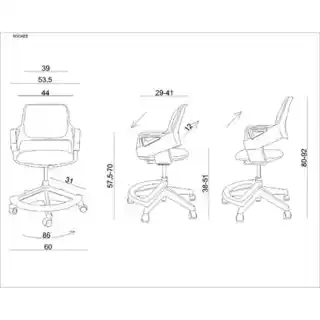 Unique Fotel obrotowy ROOKEE Biały, bl418 Black