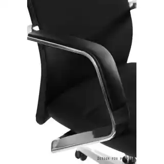 Unique fotel obrotowy Trent czarny ekoskóra, regulacja wysokości, podłokietniki, nowoczesny design, trwała konstrukcja
