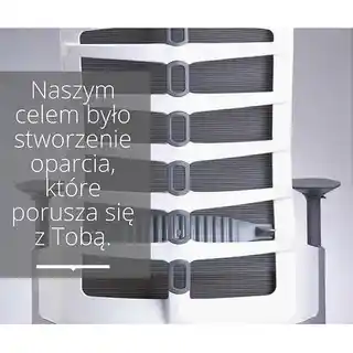 Unique fotel Spinelly z zagłówkiem, biały, tkanina, czarny, model BL418