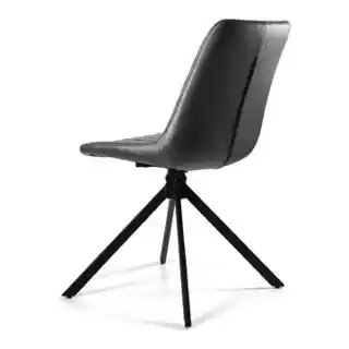 Unique fotel biurowy Britta Szary ekoskóra, obrotowy, regulacja wysokości, podłokietniki, nowoczesny design