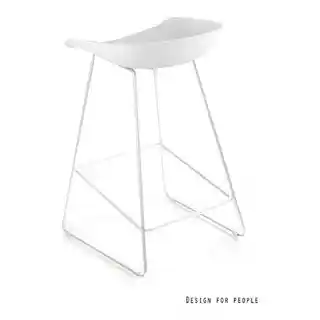 Unique Hoker Kuchenny Club 62 cm Biały, nowoczesny design, siedzisko tapicerowane, wysokiej jakości, barowy, ergonomiczny, trwały