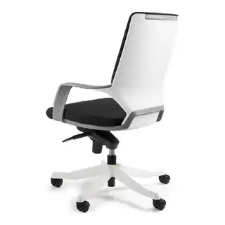 Unique krzesło Apollo M czarne, biały fotel pracowniczy, nowoczesny design, ergonomiczne oparcie, trwała konstrukcja, model bl418