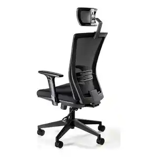 Unique krzesło ergonomiczne Ergonic czarne, obrotowe, regulacja wysokości, podłokietniki, piankowe siedzisko, nowoczesny design