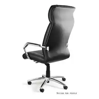 Unique Krzesło gabinetowe Celio czarne ekoskóra, obrotowe, regulacja wysokości, nowoczesny design