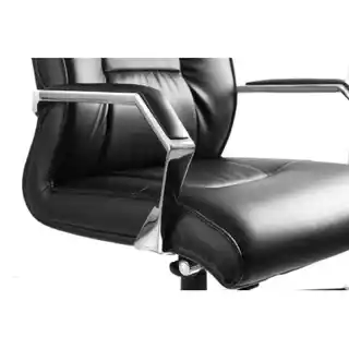 Unique Krzesło gabinetowe Celio czarne ekoskóra, obrotowe, regulacja wysokości, nowoczesny design