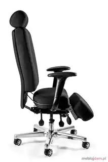Unique Krzesło Major czarne, biurowe ergonomiczne, tkanina, 24/7
