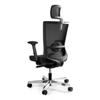 Unique krzesło obrotowe Forte czarne siatka ergonomiczne, biurowe, regulacja wysokości, podłokietniki, stabilna podstawa, trwała konstrukcja