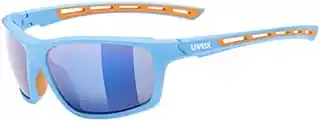 Uvex okulary przeciwsłoneczne Sportstyle 229, niebieski, poliwęglanowe soczewki, lekka rama, ochrona UV 400