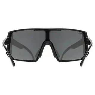 Uvex Okulary rowerowe Sportstyle 235 czarny szary, poliwęglanowe soczewki, regulowane zauszniki, filtr UV 400