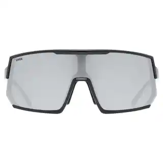 Uvex Okulary rowerowe Sportstyle 235 czarny szary, poliwęglanowe soczewki, regulowane zauszniki, filtr UV 400