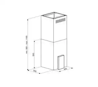 VDB Cube W Glass inox okap