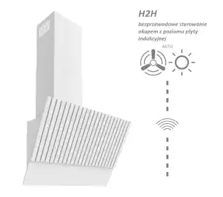 VDB VI-Vento Gest 60 Biały Okap przyścienny