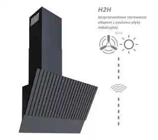 VDB VI-Vento Gest 60 Czarny Okap przyścienny