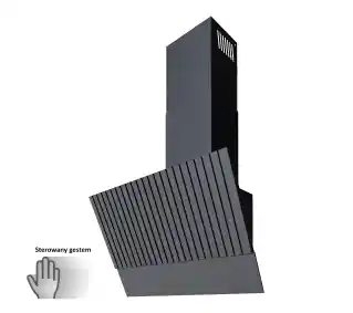 VDB VI-Vento Gest 60 Czarny Okap przyścienny