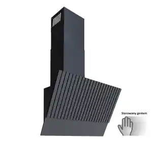 VDB VI-Vento Gest 60 Czarny Okap przyścienny