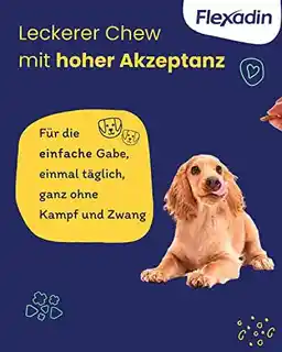 Vetoquinol Flexadin Young Dog Maxi 60 kęsów dla psa wsparcie stawów