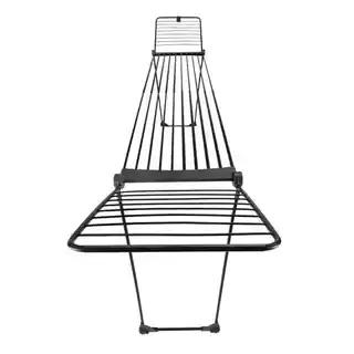 Vileda suszarka na pranie Infinity Flex Ultimate czarna, składana, aluminiowe pręty, 20 m, stabilna, łatwa w przechowywaniu