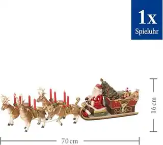 Villeroy Boch Świecznik - Kulig ze Św. Mikołajem Christmas Toys