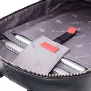 Visconti Skórzany duży plecak na laptop 13 TC-80 - czarny