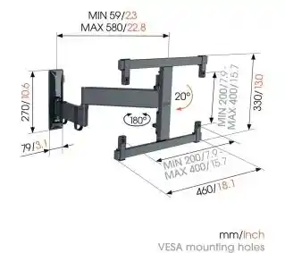Vogel s Vogel s Tvm 3463 obrotowy uchwyt do Tv 32 -65