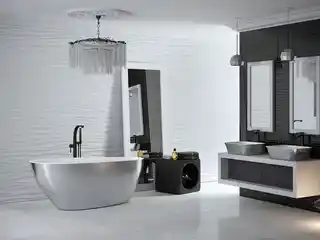 Besco Goya Glam 140 XS wanna wolnostojąca złota, konglomeratowa, odpływ klik-klak