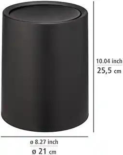 Wenko kosz na śmieci ATRI, 6 litrów, czarny, nowoczesny design, numer 25208100
