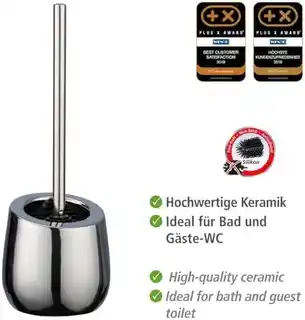 WENKO Szczotka do WC BADI, nylonowe włosie, uchwyt z tworzywa, kolor biały, numer 23658100