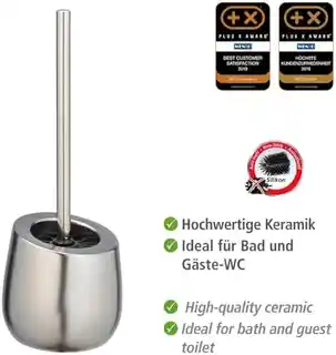 Wenko Szczotka do WC BADI, nylonowe włosie, antypoślizgowa rączka, biały kolor, model 24140100