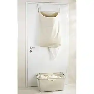 WENKO Worek bawełniany na ubrania do prania 65 l, torba KANGUR, zawieszana na drzwiach, model 62107218