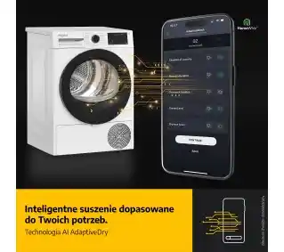 Whirlpool CWD86MWBSPL Funkcje AI AdaptiveDry 58,6cm 8kg Zdalne sterowanie Suszarka