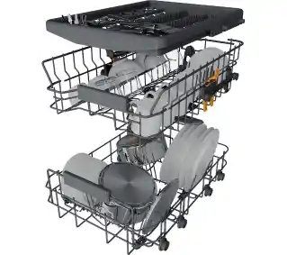 Whirlpool WH6IC11BS7LA0 45cm Automatyczne otwieranie drzwi Szuflada na sztućce Zmywarka do zabudowy