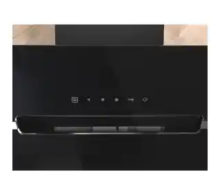 Whirlpool WHVS 61F LT DP K czarny okap kominowy, 60 cm, sterowanie dotykowe, filtr węglowy, oświetlenie LED