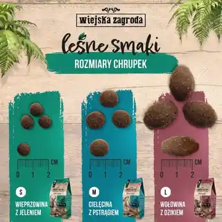 Wiejska Zagroda karma dla psa wołowina z dzikiem, rozmiar L, 9 kg