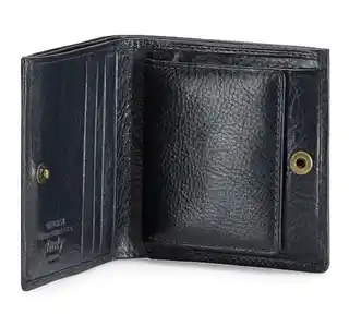 Wittchen portfel skórzany damski 21-1-065-N czarny, klasyczny, z miejscem na karty i banknoty