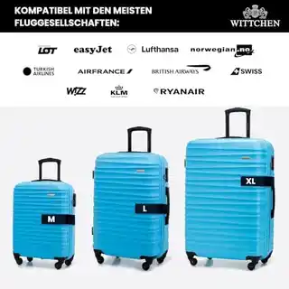 Wittchen Walizka podróżna 56-3A-314-70 niebieski