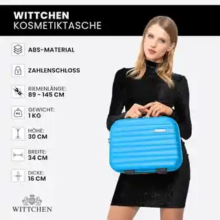 Wittchen Walizka podróżna 56-3A-314-70 niebieski