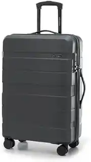 Wittchen Walizka średnia z ABS-u w poziome pasy szara 56-3A-102-01