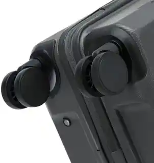 Wittchen Zestaw walizek z ABS-u w poziome pasy szary 56-3A-10S-01