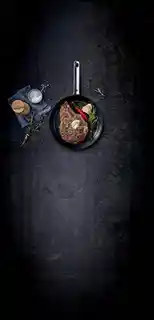 WMF Steak Profi patelnia indukcyjna 24 cm, patelnia do steków, idealna do ostrego smażenia, wielowarstwowy, Rapid Heat Control, patelnia grillowa powlekana 1771246021