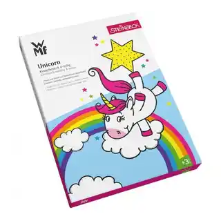 WMF zestaw sztućców dla dzieci Jednorożec 4 elementy, stal nierdzewna, bezpieczne, 1286056040